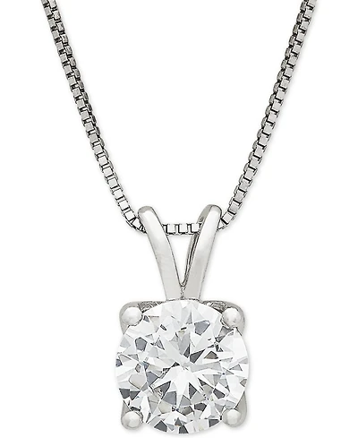 Grown With Love Igi Certified Lab Diamond Solitaire 18" Pendant Necklace (1 ct. t.w.) 14k White Gold or
