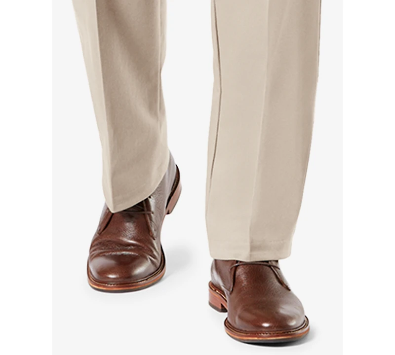 Dockers Men's Signature Lux Cotton Classic Fit Creased Stretch Khaki Pants