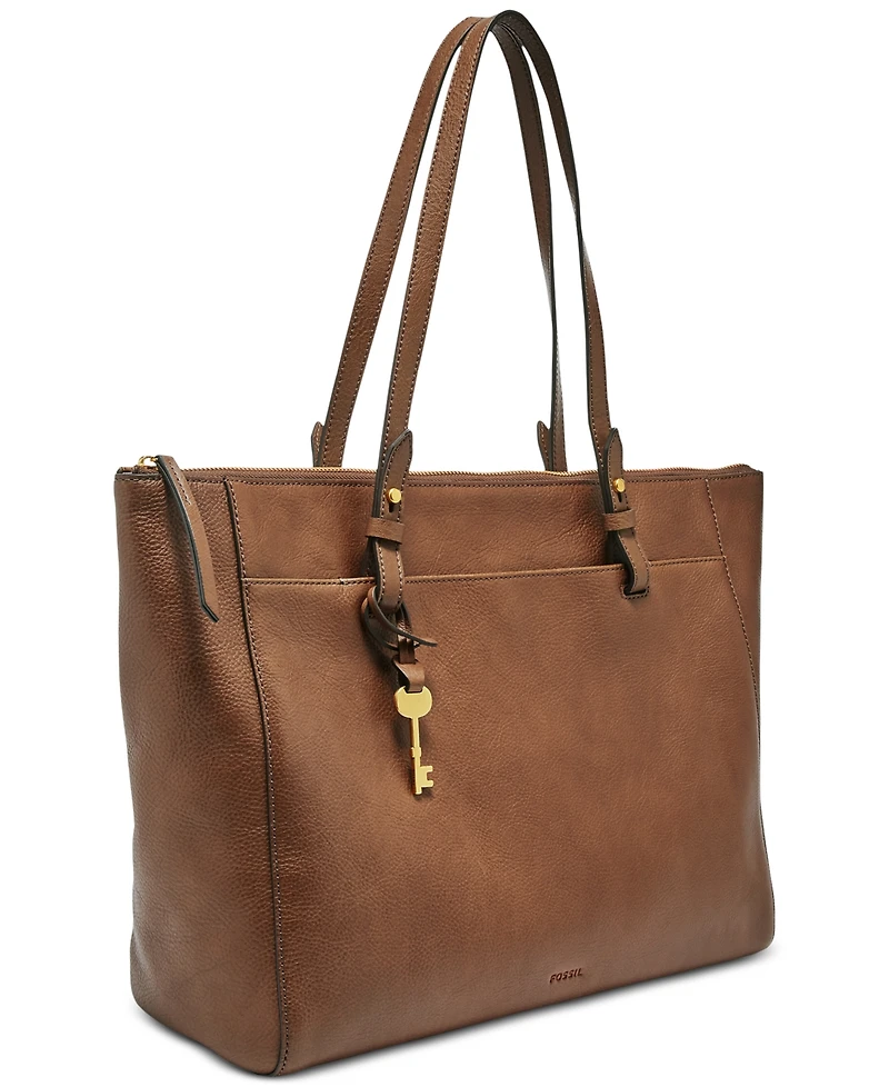 Fossil Rachel Leather Tote with Zipper