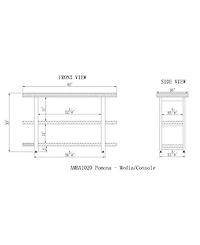 Pomona 48" Metal and Reclaimed Wood Media/Console Table