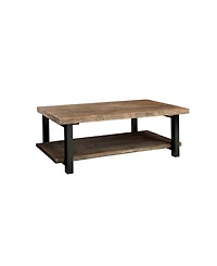 Pomona 42" Metal and Wood Coffee Table