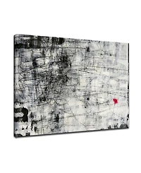 Ready2HangArt, 'Released' Abstract Black and White Canvas Wall Art, 30x40"