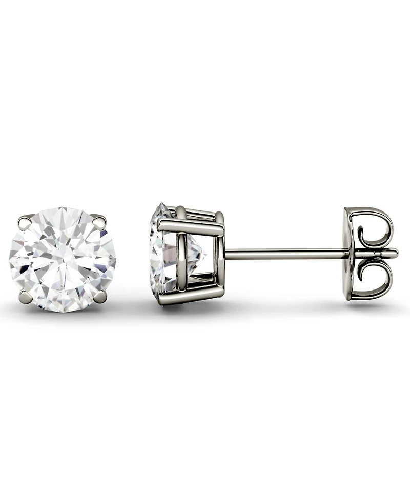 Moissanite Stud Earrings (2 ct. t.w. Diamond Equivalent) 14k White or Yellow Gold