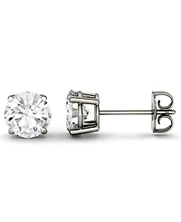 Moissanite Stud Earrings (2 ct. t.w. Diamond Equivalent) 14k White or Yellow Gold