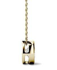 Moissanite Bezel Solitaire Pendant (1 ct. t.w. Diamond Equivalent) 14k White or Yellow Gold