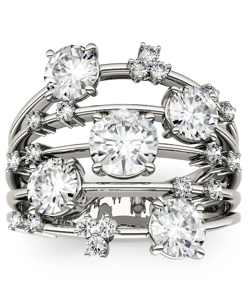 Moissanite Galaxy Fashion Ring (3-1/8 ct. t.w. Diamond Equivalent) in 14k White Gold