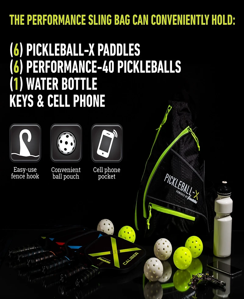 Franklin Sports Pickleball Sling Bag