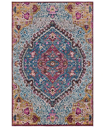 Closeout! Livabliss Anika Ani-1015 Aqua 5'3" x 7'3" Area Rug