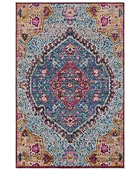 Closeout! Livabliss Anika Ani-1015 Aqua 5'3" x 7'3" Area Rug