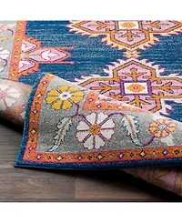 Livabliss Harput Hap-1037 Dark Blue 2'7" x 7'3" Runner Area Rug