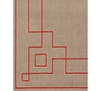 Closeout! Livabliss Alfresco Alf-9633 Rust 6' x 9' Area Rug, Indoor/Outdoor