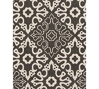 Livabliss Alfresco Alf-9637 Black 7'6" x 10'9" Area Rug, Indoor/Outdoor