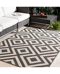 Livabliss Alfresco Alf-9639 Black 2'3" x 4'6" Area Rug, Indoor/Outdoor