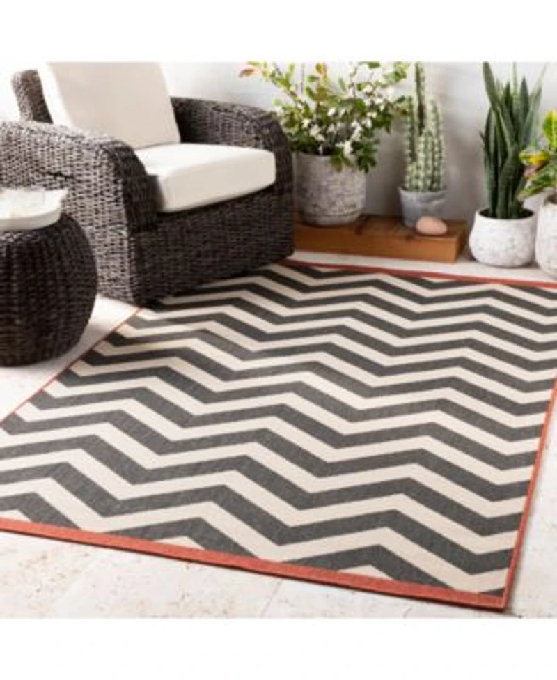 Livabliss Alfresco Alf 9646 Black Area Rug Collection