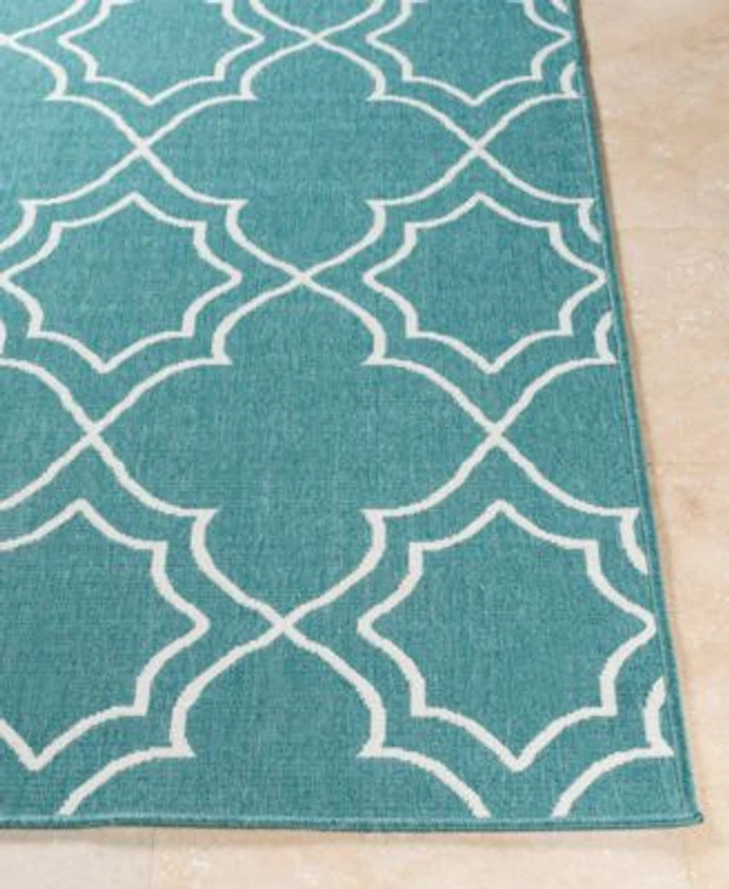 Livabliss Alfresco Alf 9653 Teal Area Rug Collection
