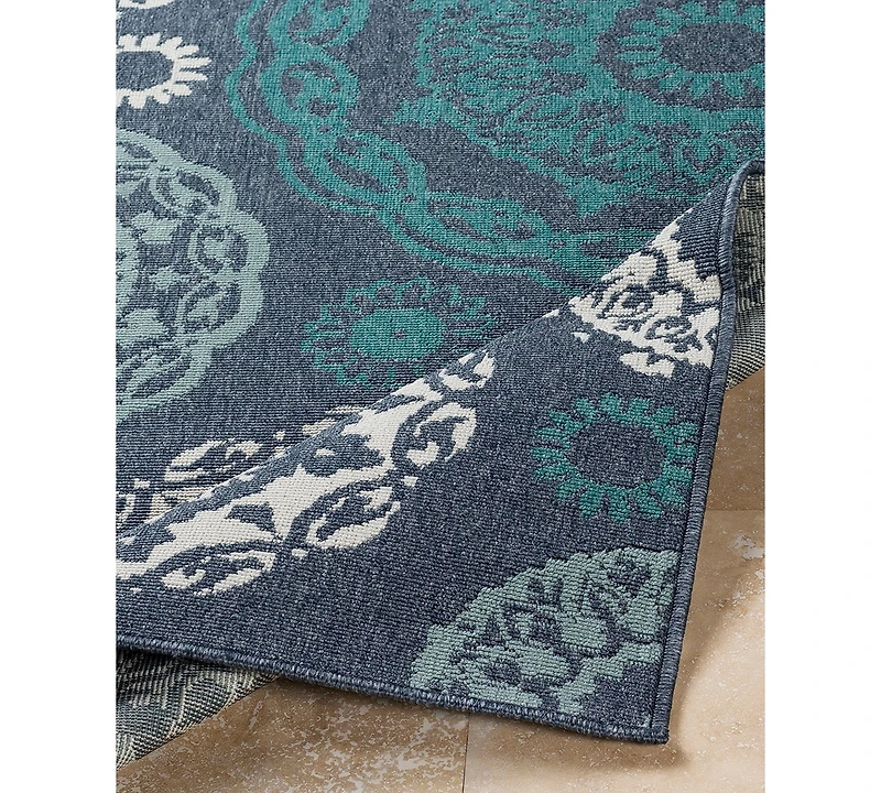 Livabliss Alfresco Alf-9666 Charcoal 2'3" x 4'6" Area Rug, Indoor/Outdoor