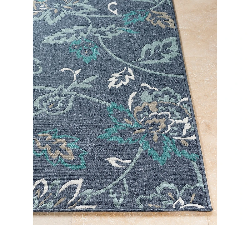 Livabliss Alfresco Alf-9673 Charcoal 8'9" Round Area Rug, Indoor/Outdoor