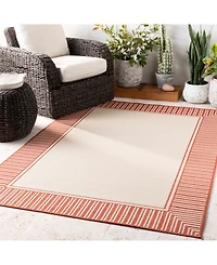 Livabliss Alfresco Alf-9683 Burnt Orange 6' x 9' Area Rug, Indoor/Outdoor