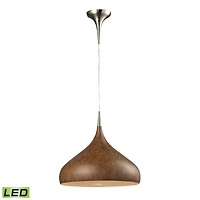 Lindsey Collection 1 light pendant in Satin Nickel