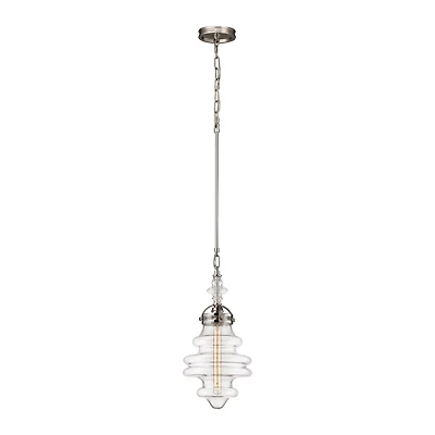 Gramercy 1 Light Pendant in Polished Nickel