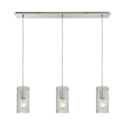 Pendant Options 3 Light Linear Pendant in Satin Nickel