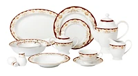 Lorren Home Trends Mabel 57-pc Dinnerware Set, Service for 8