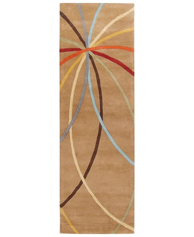 Livabliss Forum Fm-7140 Tan 3' x 12' Runner Area Rug