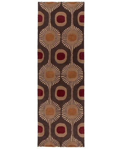 Livabliss Forum Fm-7170 Dark Brown 2'6" x 8' Runner Area Rug
