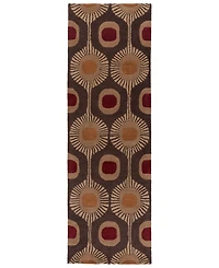 Livabliss Forum Fm-7170 Dark Brown 2'6" x 8' Runner Area Rug