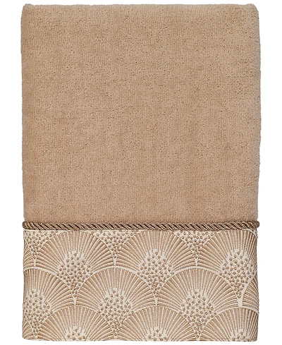 Avanti Deco Shells Bordered Cotton Hand Towel, 16" x 30"