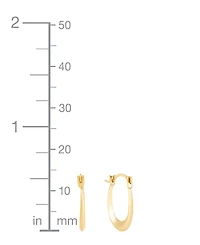 Children's Polished Oval Hoop Earrings in 14k Gold (1/2")