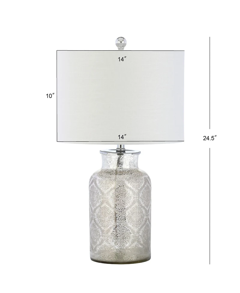 Jonathan Y Emilia Trellis Pattern Glass Led Table Lamp