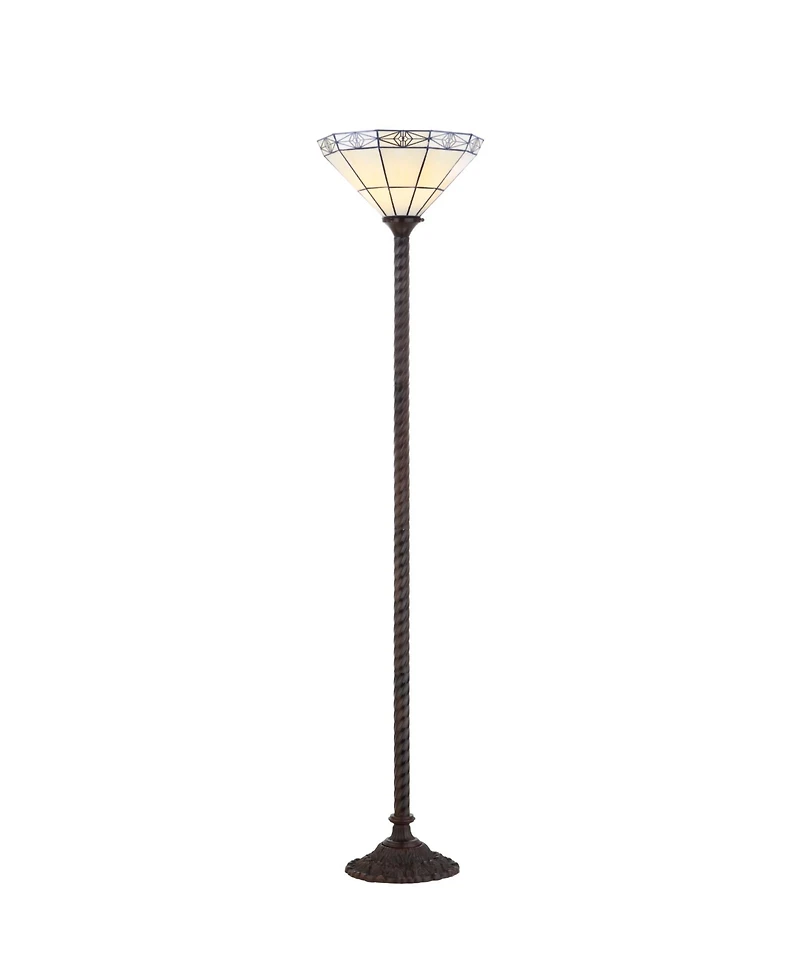Jonathan Y Moore Tiffany Torchiere Led Floor Lamp