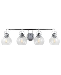 Jonathan Y Shirley 4-Light Metal, Bubbled Glass Vanity Light