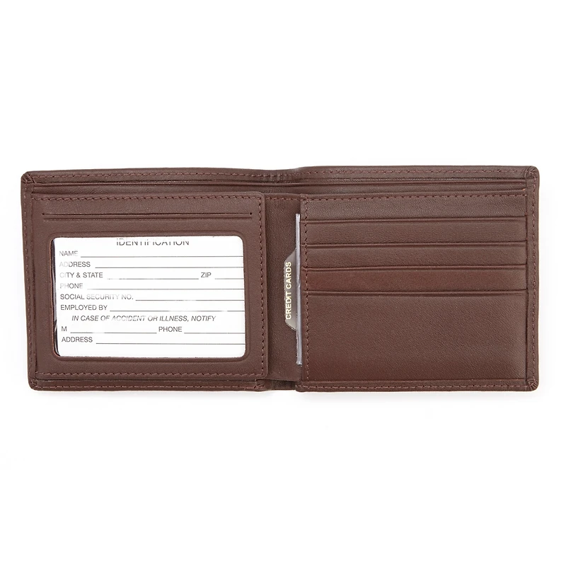 Royce New York Men'S Bifold Wallet With Double Id Flap