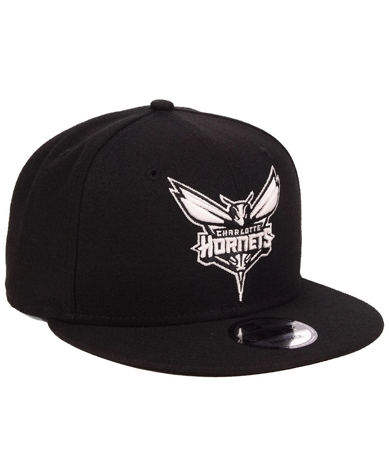 New Era Charlotte Hornets Black White 9FIFTY Snapback Cap