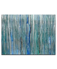 Ready2HangArt 'Rain' Abstract Blue Canvas Wall Art