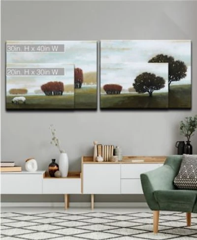 Ready2hangart Rain Abstract Blue Canvas Wall Art Collection