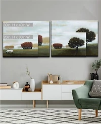Ready2hangart Rain Abstract Blue Canvas Wall Art Collection