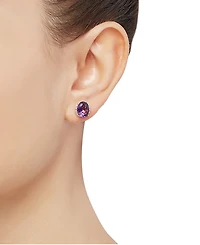 Amethyst (3-1/5 ct. t.w.) & Diamond Accent Stud Earrings in 14k Gold