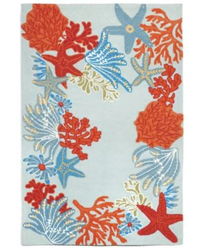 Liora Manne Ravella 2256 Ocean Scene Blue Indoor Outdoor Area Rug