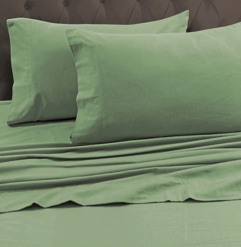 Tribeca Living Heavyweight Flannel Fitted Sheet, California King