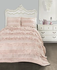 Lush Decor Belle Ruffle 3-Pc. Quilt Set, Full/Queen