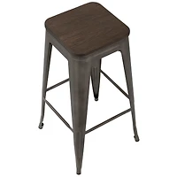 Lumisource Oregon Stackable Barstool Set of 2