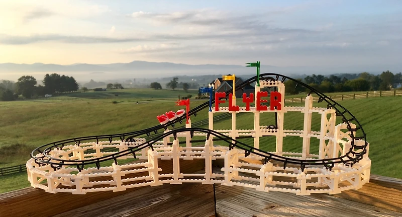Cdx Blocks Brick Construction Flyer Roller Coaster Building Set