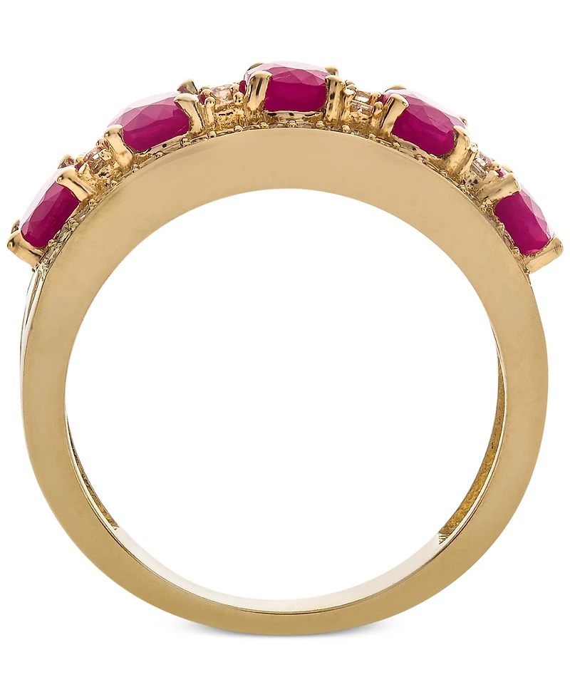 Sapphire (2-7/8 ct. t.w.) & Diamond (1/3 Ring 14k White Gold (Also Emerald, Tanzanite and Ruby)