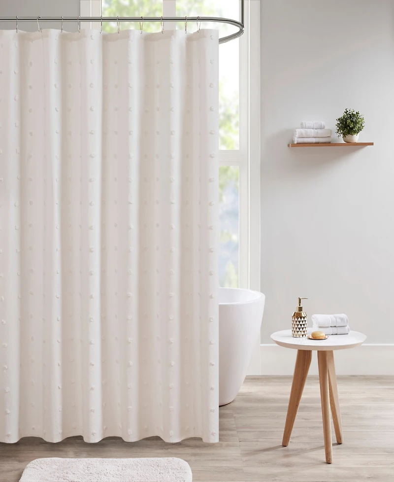 Intelligent Design Brooklyn Pom Shower Curtain, 70" x 72"
