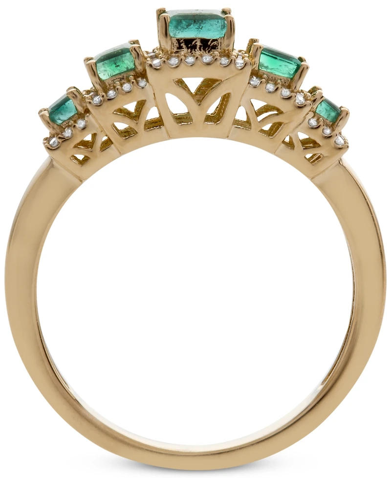 Sapphire (3/4 ct. t.w.) & Diamond (1/6 Ring 14k Gold (Also Available Ruby Emerald)