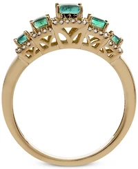 Sapphire (3/4 ct. t.w.) & Diamond (1/6 Ring 14k Gold (Also Available Ruby Emerald)
