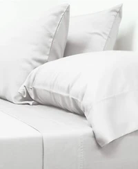 Cariloha Classic 4 Piece Twill Sheet Set Queen Viscose Material Extra Soft Cooling For Hot Sleepers Corner Bands